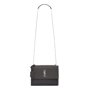 [스페셜오더]SAINT LAURENT-442906 생 로랑 은장 그레인드 가죽 그레이 미디엄 선셋 모노그램 생 로랑 백 