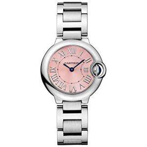 [스페셜오더]Cartier-W6920038 까르띠에 발롱 블루 드 쿼츠 스틸 브레이슬릿 핑크 다이얼 레이디스 워치 28mm
