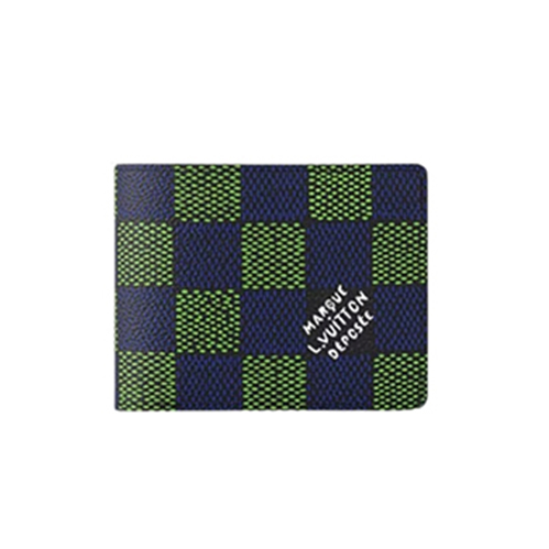 [스페셜오더]LOUIS VUITTON-N00142 루이비통 블루/그린 다미에 헤리티지 멀티플 월릿