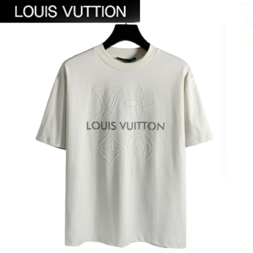 LOUIS VUITTON-05179 루이비통 화이트 스터드 장식 티셔츠 남여공용