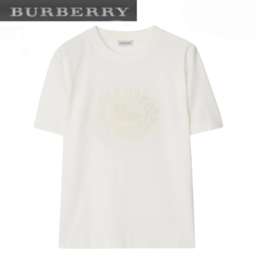 BURBERRY-80936511 버버리 화이트 EKD 코튼 티셔츠 남여공용