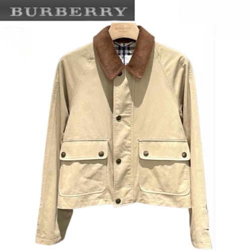 BURBERRY-08209 버버리 베이지 코튼 재킷 여성용