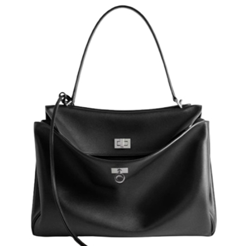 [특급][스페셜오더]BALENCIAGA-789744 발렌시아가 블랙 은장 로데오 라지 핸드백