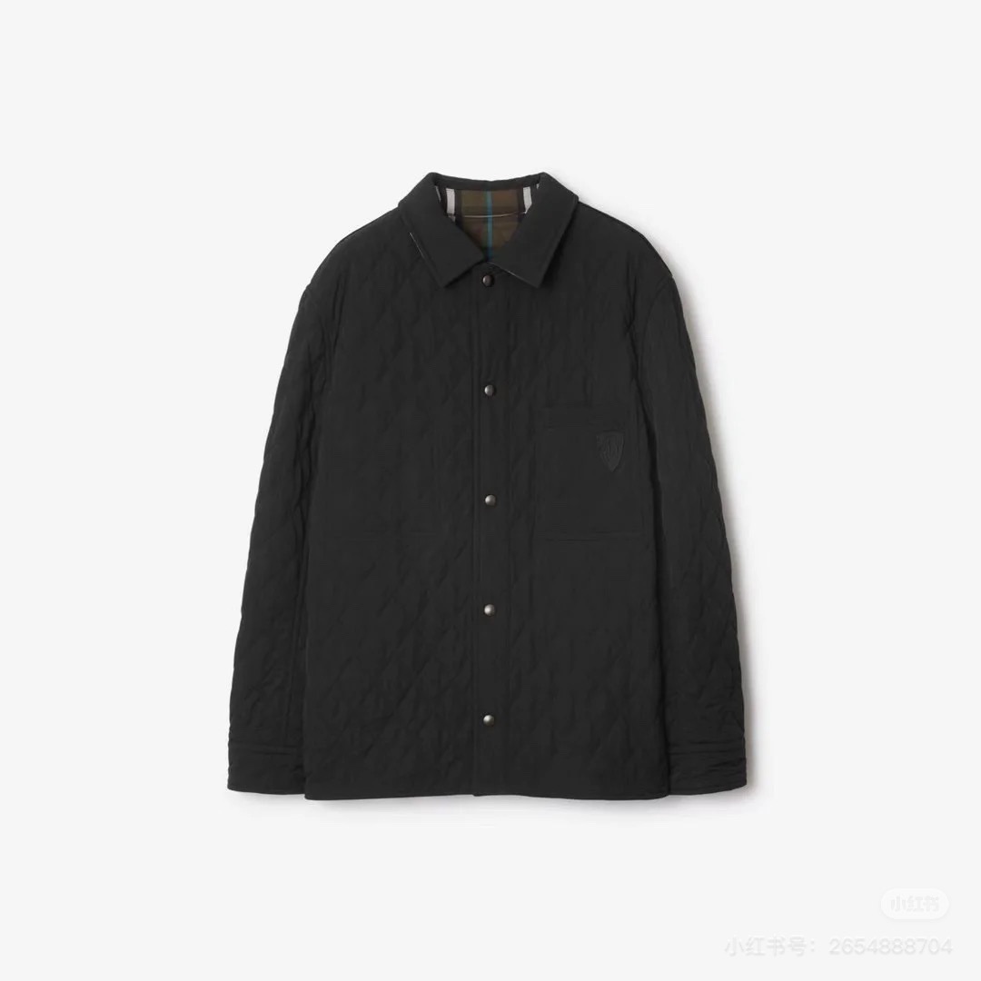 BURBERRY-845846 버버리 블랙&체크 무늬 양면 재킷 남녀공용